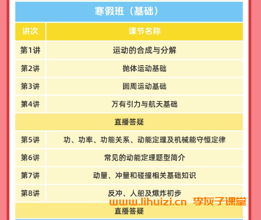 高一物理全年系统班:夏梦迪老师2025暑秋至2026寒春全程精讲插图(3) 夏梦迪2028届高一物理全年系统班 2025暑秋2026寒春高一物理课程