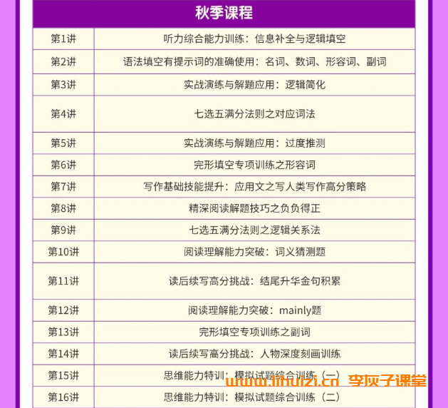 高二英语全年系统班:龙坚老师25暑秋至26寒春全程规划插图(1) 高二英语全年系统班:龙坚老师25暑秋至26寒春全程规划插图(1)